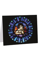 Set Stained Glass Angel Window Holiday Cards (6)