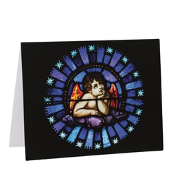 Set Stained Glass Angel Window Holiday Cards (6)