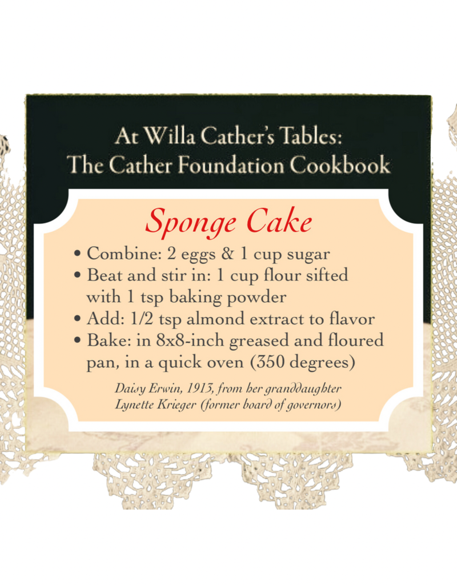 At Willa Cather's Tables Cookbook