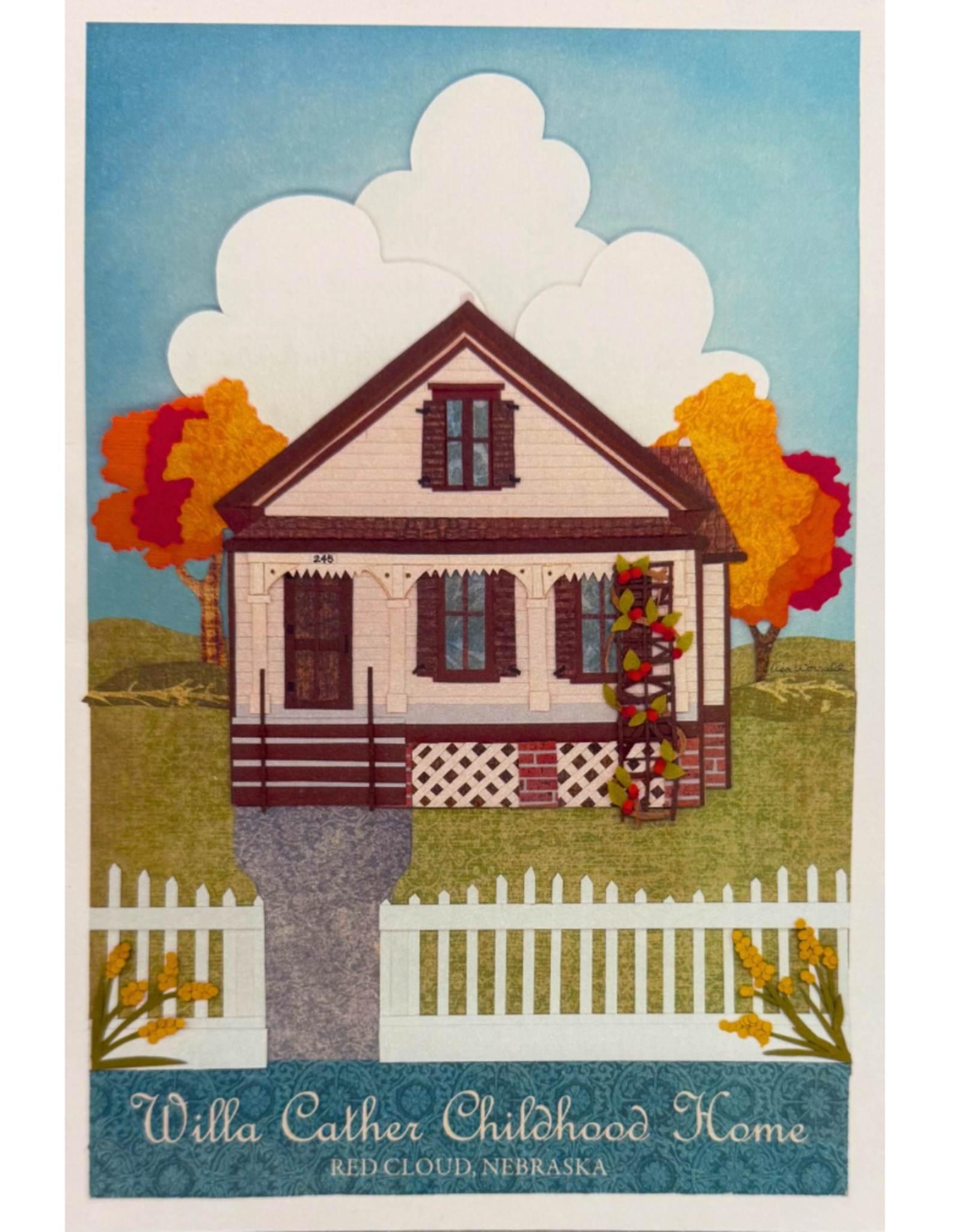 Willa Cather Childhood Home Card