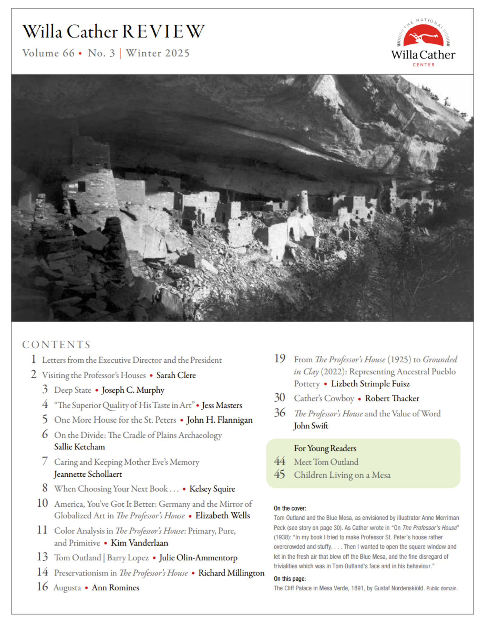 Willa Cather Review | 66.3 | Winter 2025