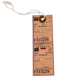 Depot Train Ticket Bookmark
