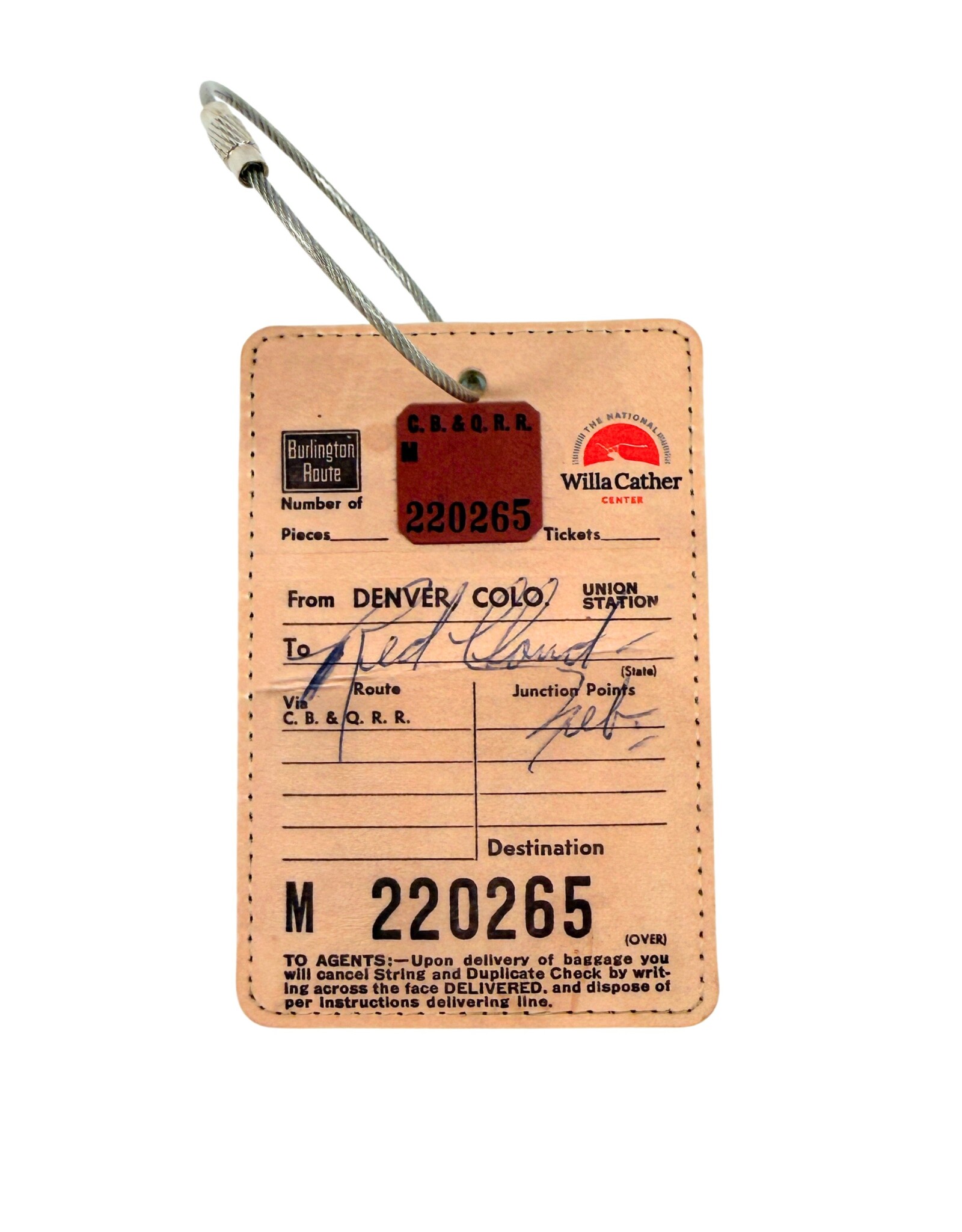 Luggage Tag - Burlington Route