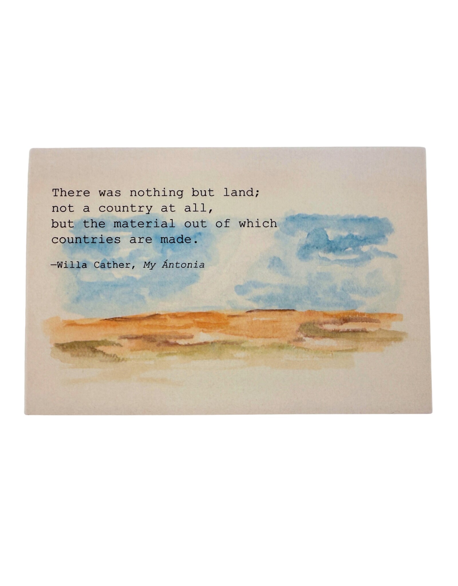 There was nothing but land | Postcard