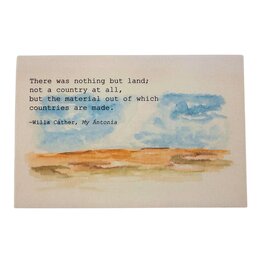 There was nothing but land | Postcard