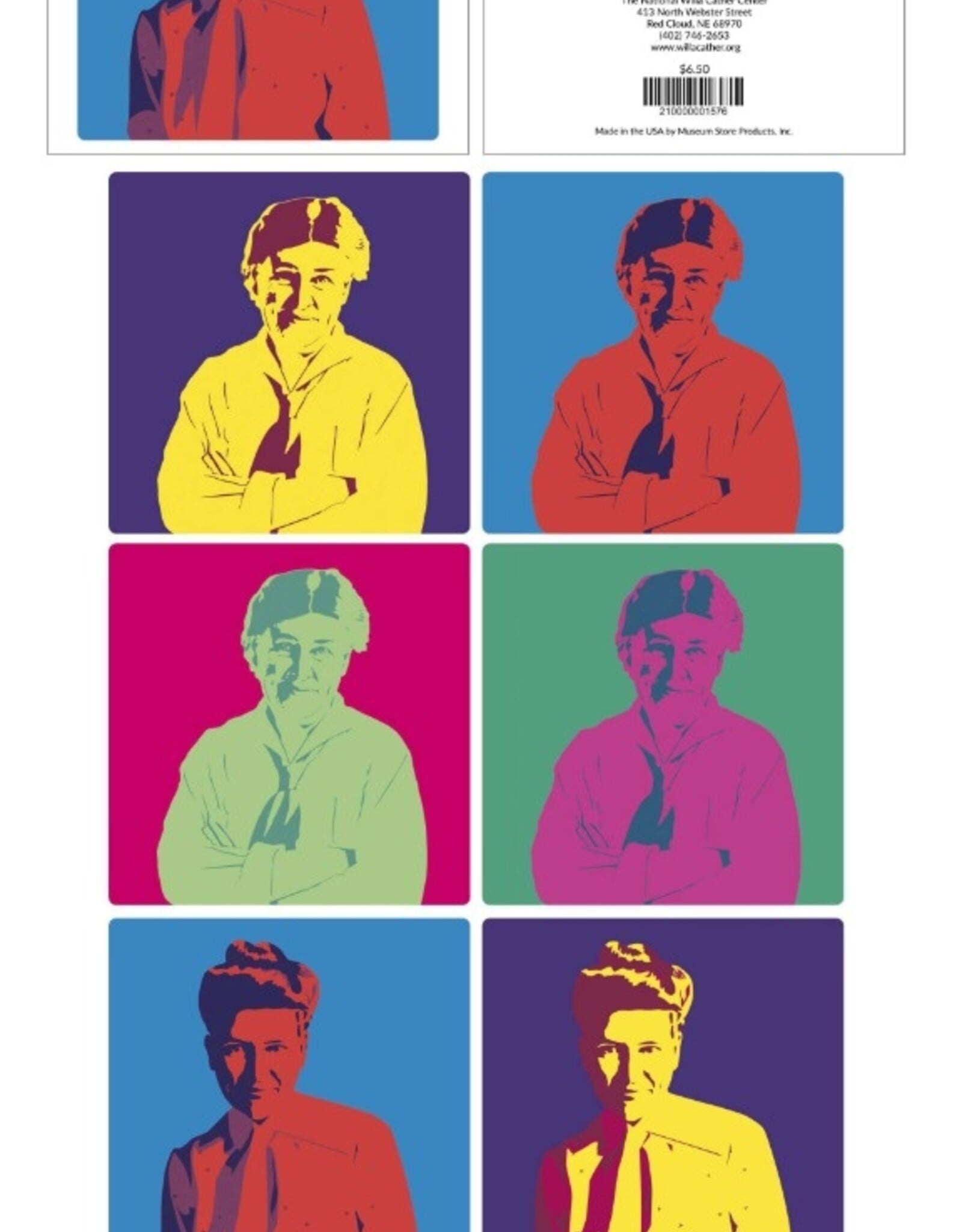 Willa Cather Pop Art Stickers
