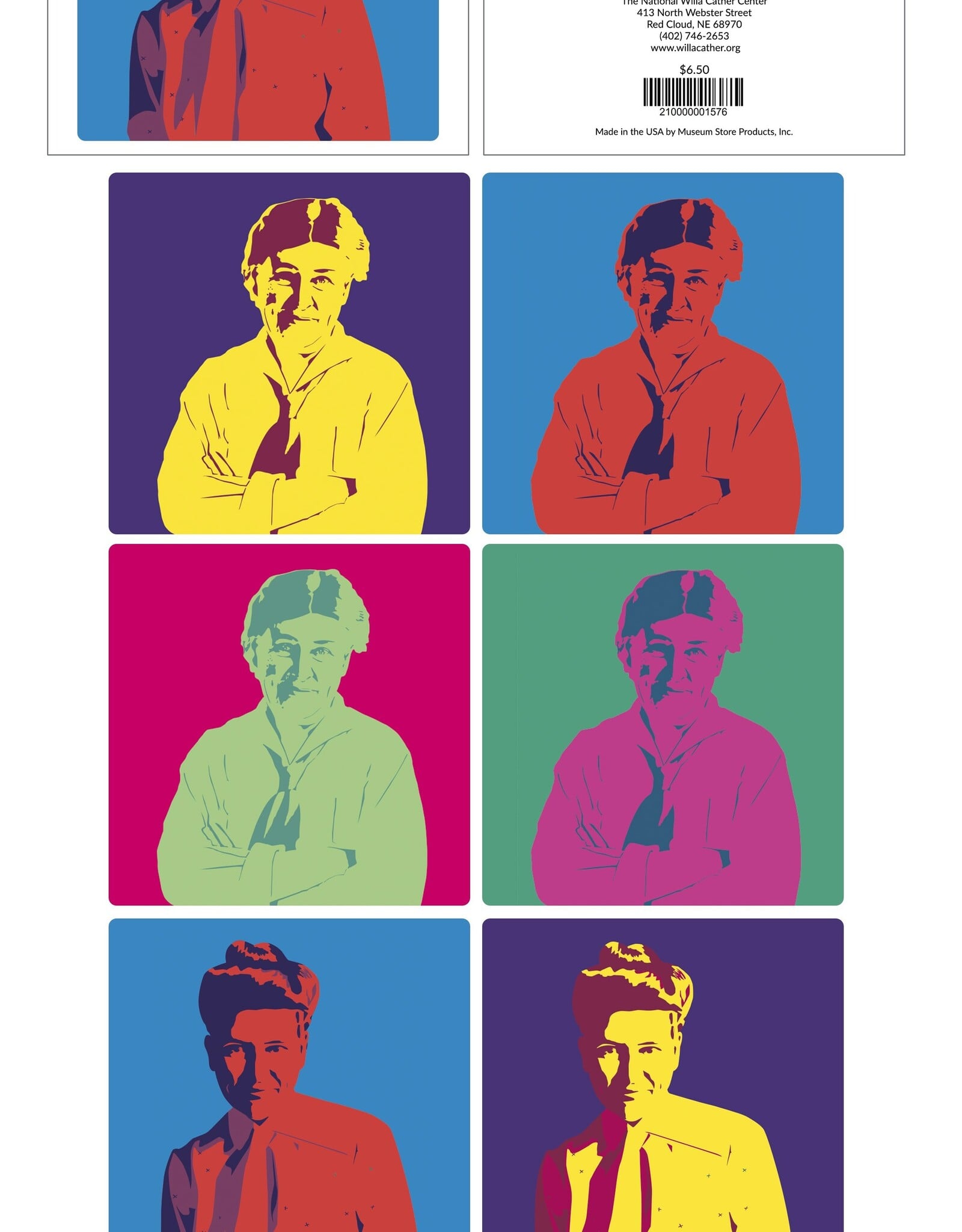 Willa Cather Pop Art Stickers