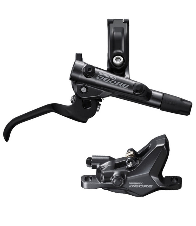 Shimano DISC BRAKE ASSEMBLED SET/J-kit  DEORE  BL-M6100(R)  BR-M6120(R)  W/O ADAPTER  METAL PAD (W/O FIN)  1700MM HOSE (SM-BH90-SS BLACK)  W/CONNECTER INSERT