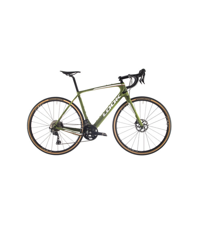 Look, 765 Gravel Disc/ GRX 600/ WH-RS 370, Vélo de cyclocross, 700C, Vert mat, L
