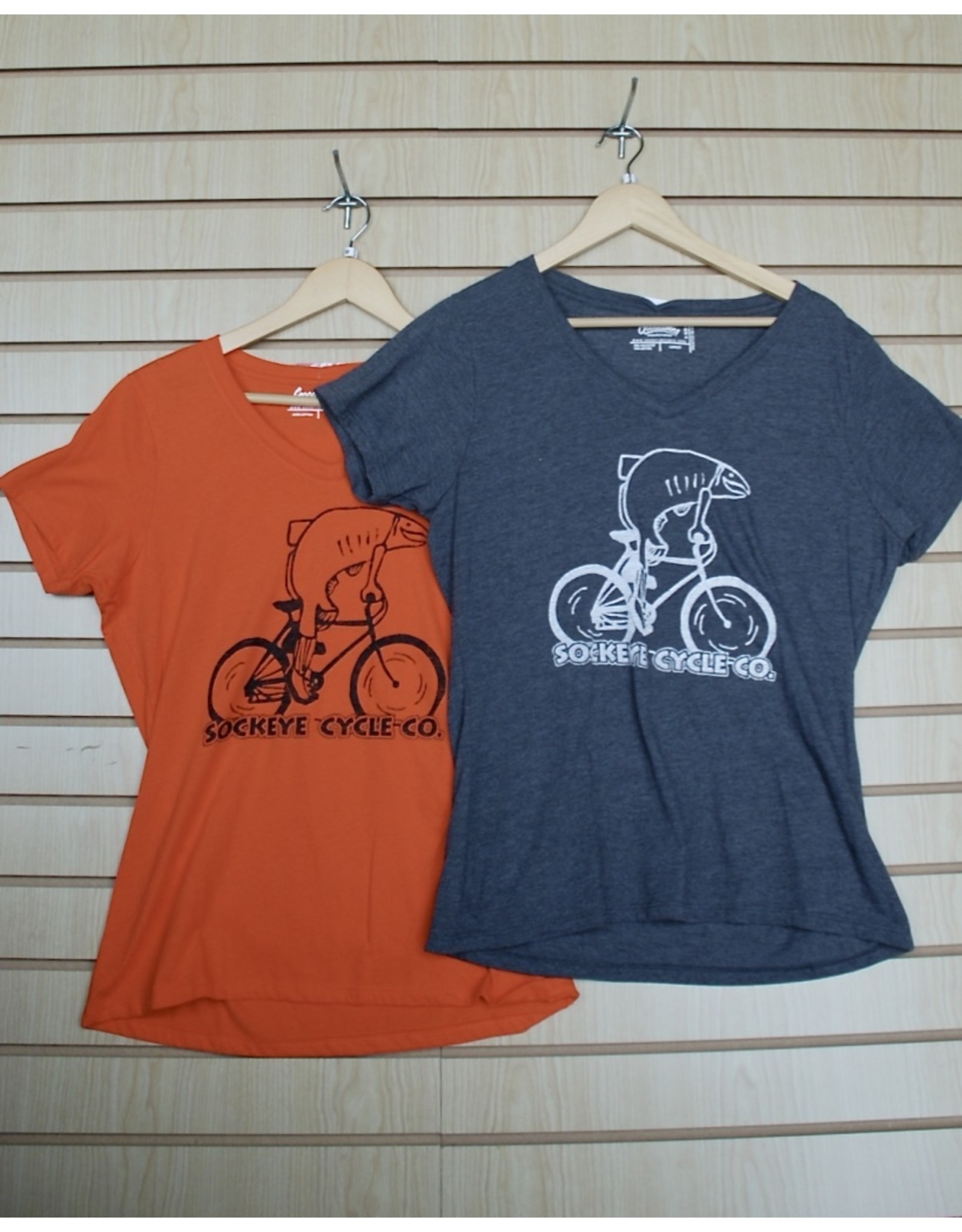 Goodtimes T-shirt Womens SS Fish on a Bike Print