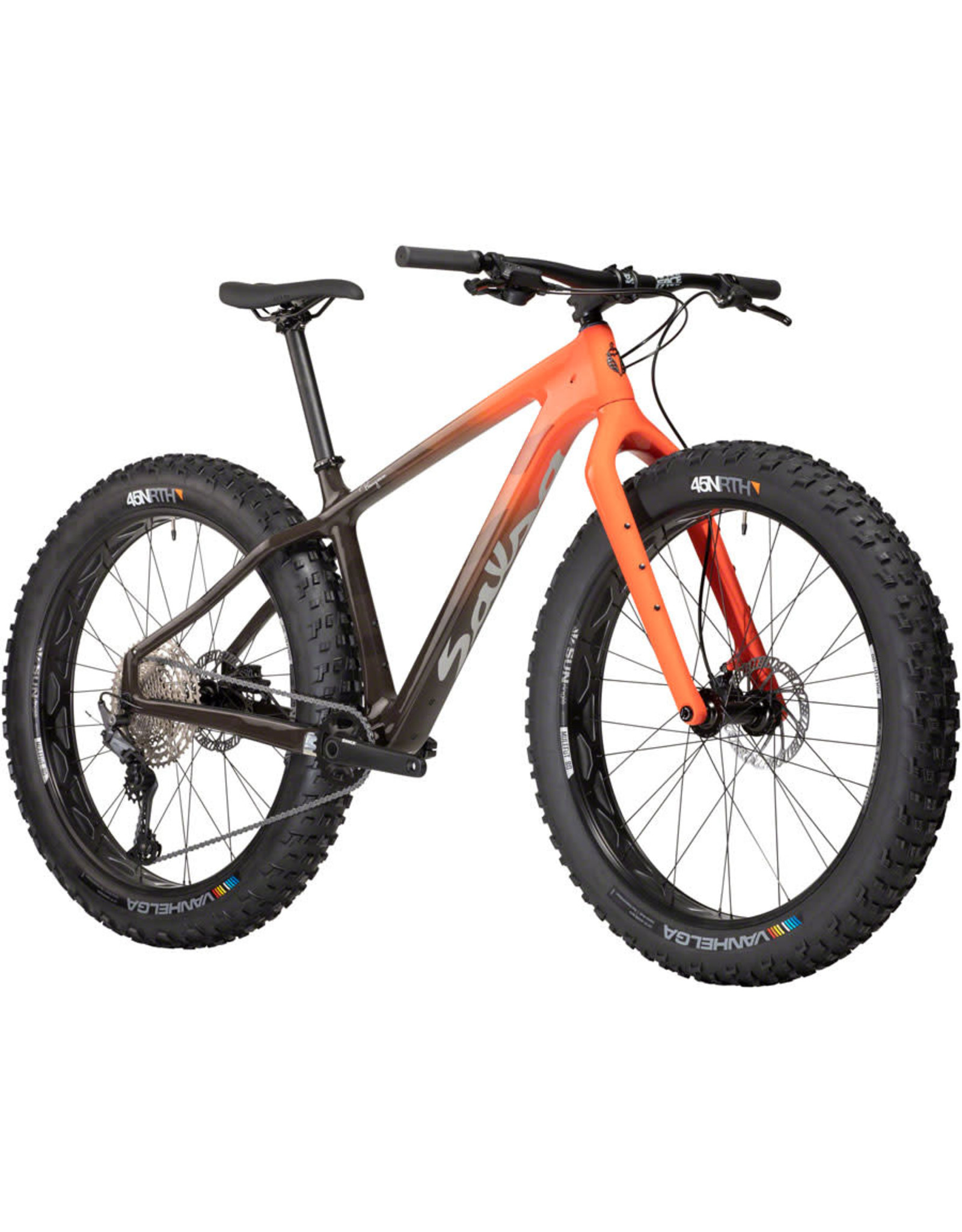 Salsa Salsa Beargrease Carbon Deore 11spd Fat Tire Bike - 27.5", Carbon, Red Fade, X-Large