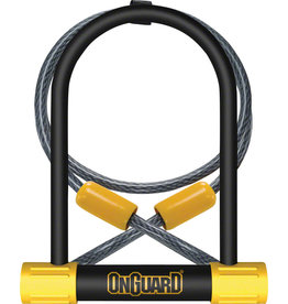 Onguard OnGuard BullDog Series U-Lock - 4.5 x 9 Keyed Black Includes 4' cable and bracket