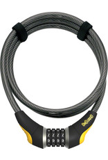 Onguard OnGuard Akita Resettable Combo Cable Lock: 6' x 12mm Gray/Yellow