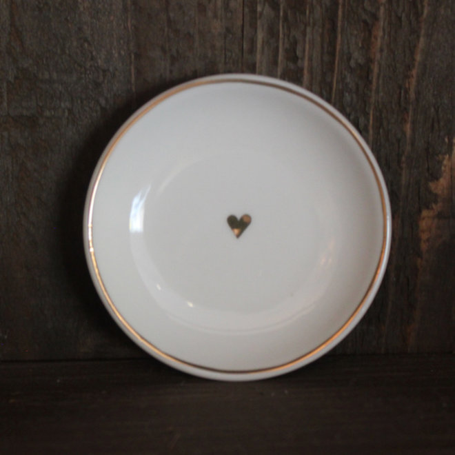 Round Trinket Tray with Small Heart