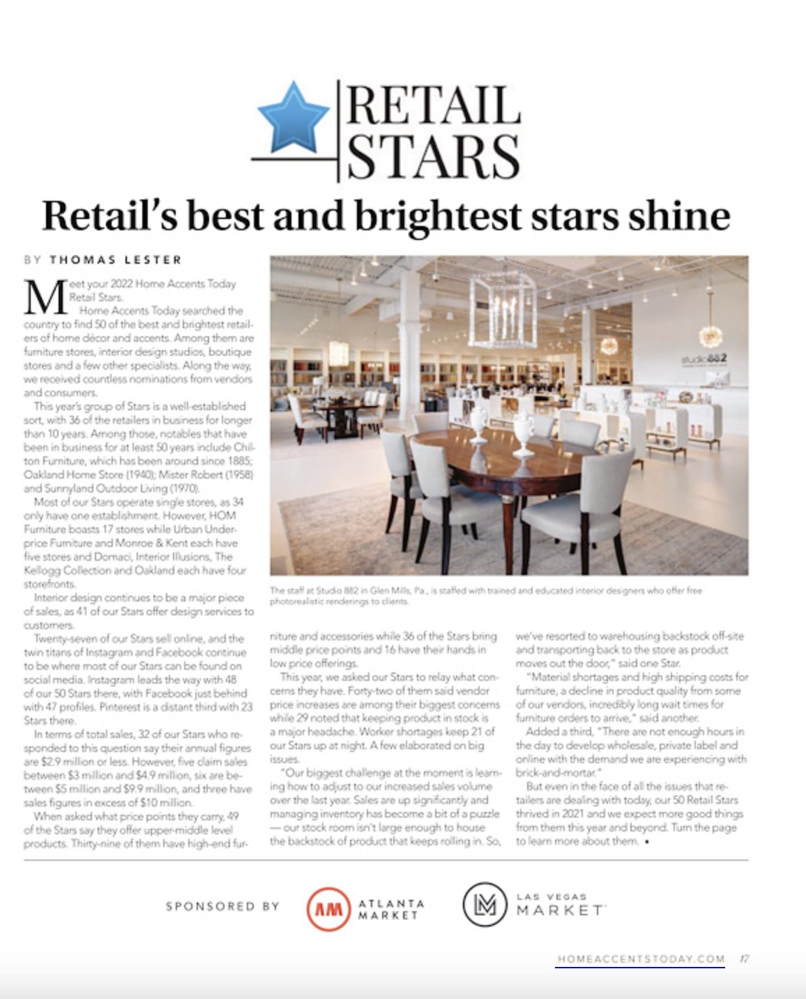 Home Accents Today: Retail Stars