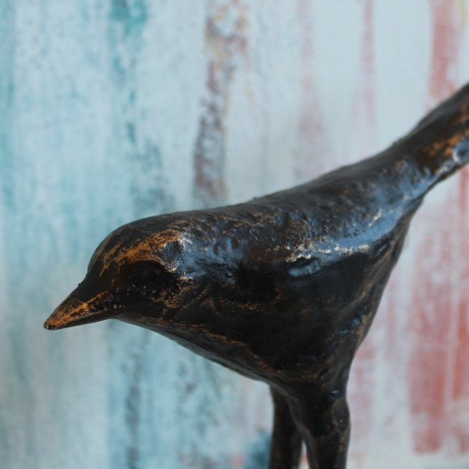 Bronzed Resin Bird - 8.5"