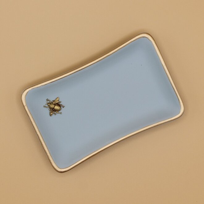 Rectangle Accent Dish - Light Blue Bee