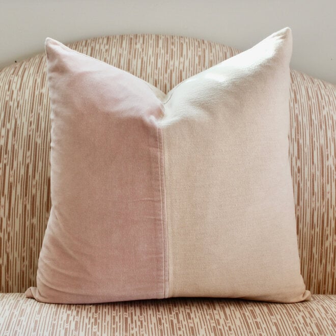 Made Goods Ari Pillows - Soft Pink Velvet