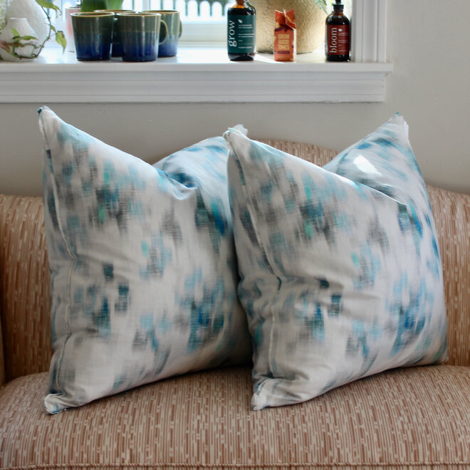 Pair of Custom Pillows in a Romo fabric with Flange