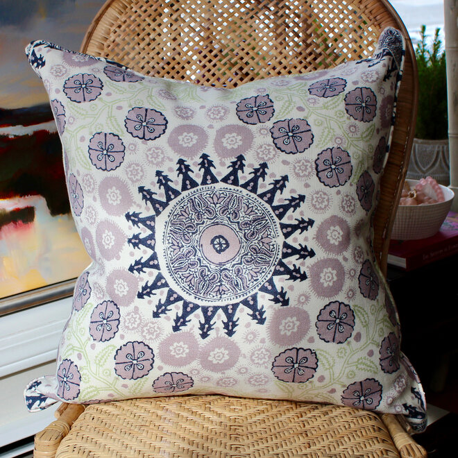 Pair of Down Blend Pillows - Lilac Carleton Fabric