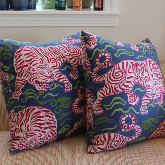 Pair of Tigers of Tibet PIllows - 22x22in