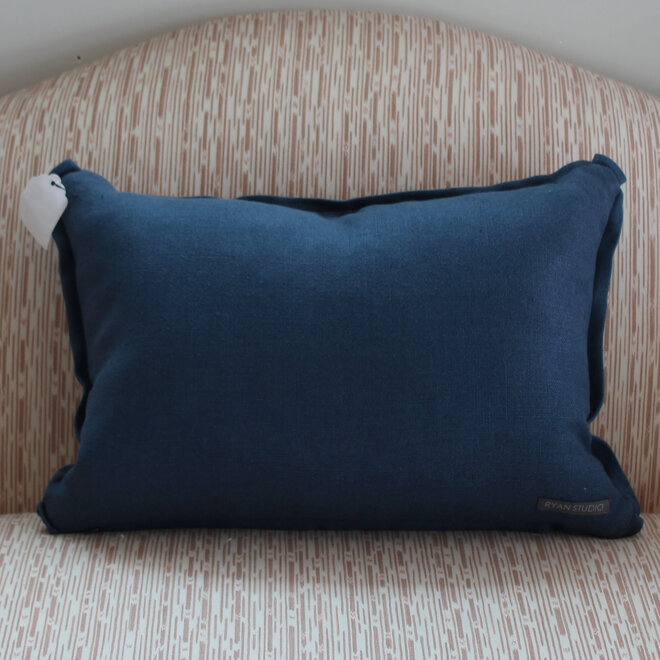 Ryan Studios - Blue Border Greek Key Lumbar Pillow