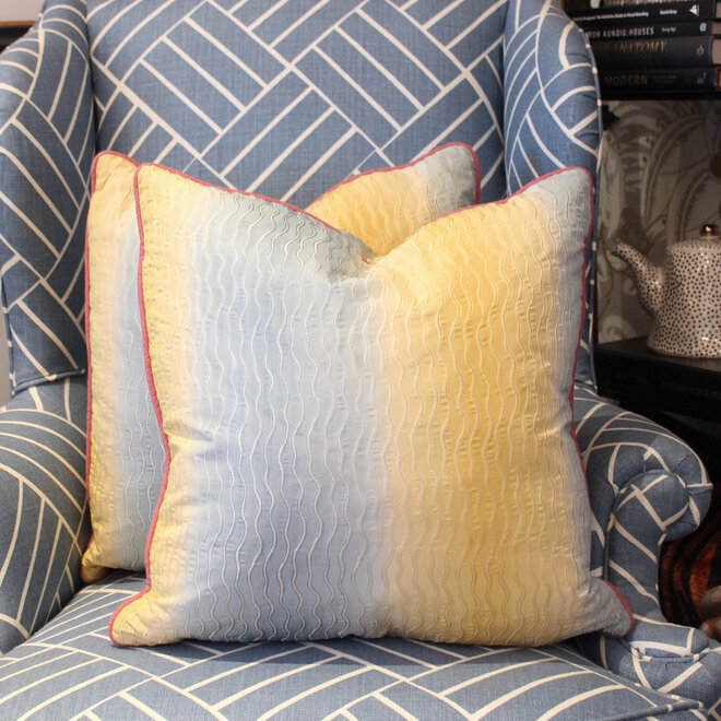Lee Jofa - Pair of Down Blend Pillows in Designer Silk Fasbric