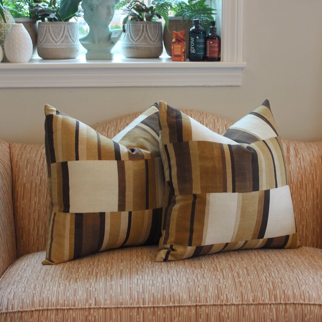 Custom Pair of 22x22 inch Pillows in Designer Fabric