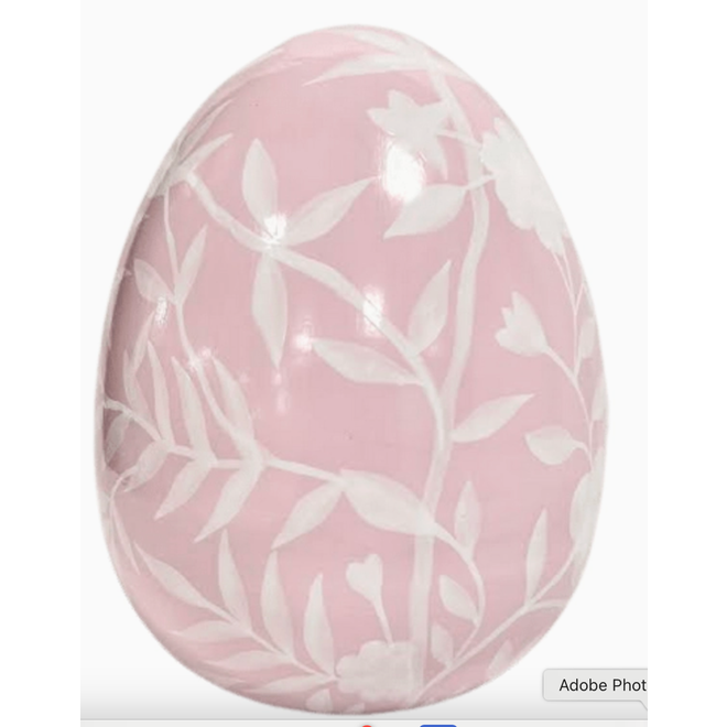 Hand Painted Pink Chinoiserie Egg
