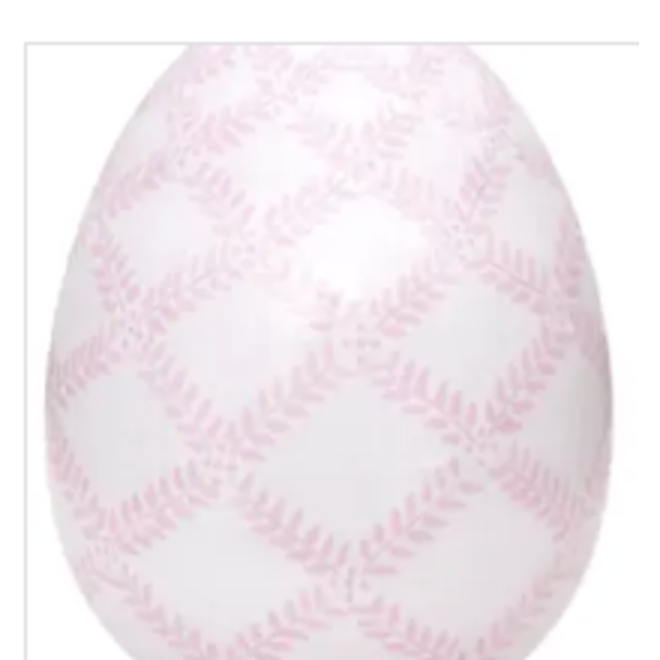 Pink Trellis Tole Egg