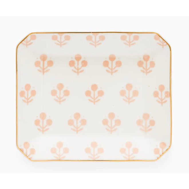 Small Trinket Tray - Rose Floral