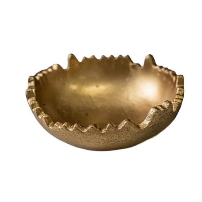 Round Torn Edge Bowl - Gold