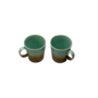 Set of 2 Jade and Brown Mugs
