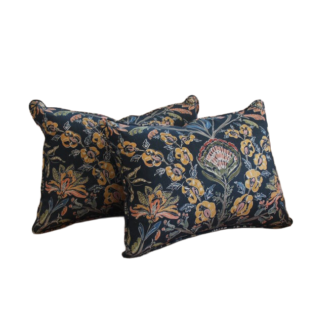 Navy Lumbar Pillows