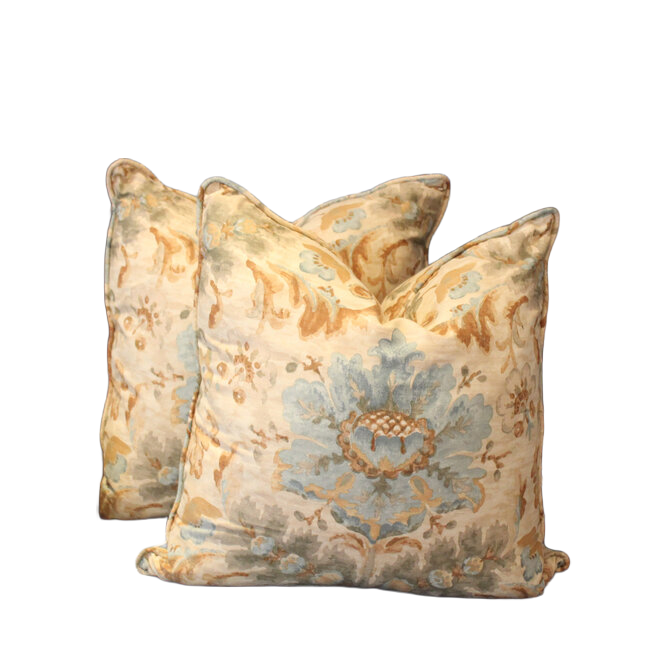 Brunschwig & Fils - Windsor Damask Pair of Pillows