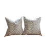 Light Lavender & Cream Zebra Print Down Blend Pillows (Set of 2, 22x22)