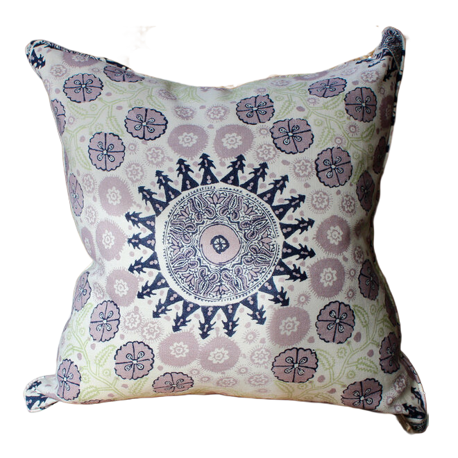 Pair of Down Blend Pillows - Lilac Carleton Fabric