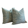 Custom Pair of Down Blend Teal Pillows