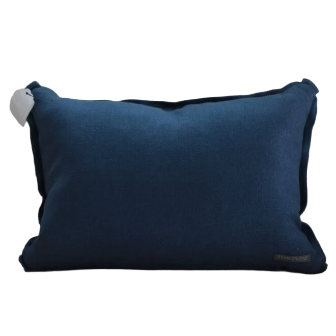 Ryan Studios - Blue Border Greek Key Lumbar Pillow