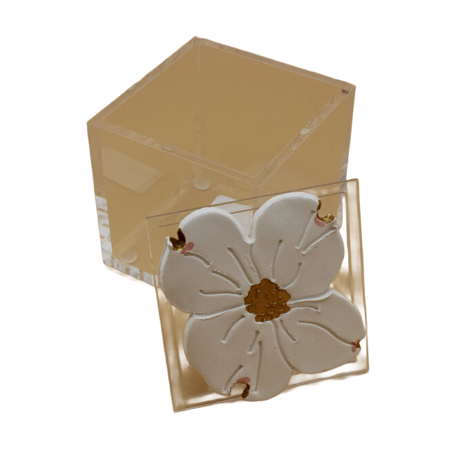 Square Acrylic Box - Dogwood