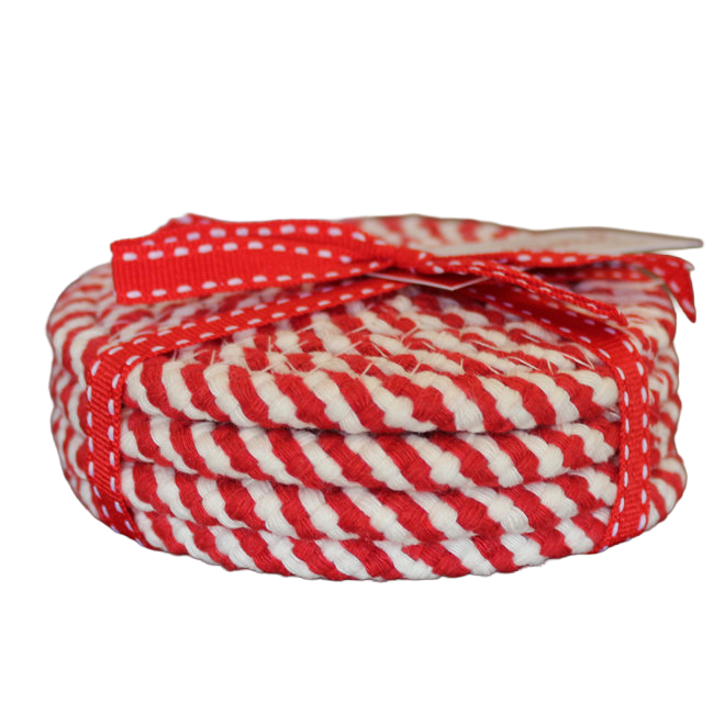 Holiday Candy Stripe Coasters - Set of 4