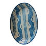 Hand Painted Tole Tray in Blue Ikat