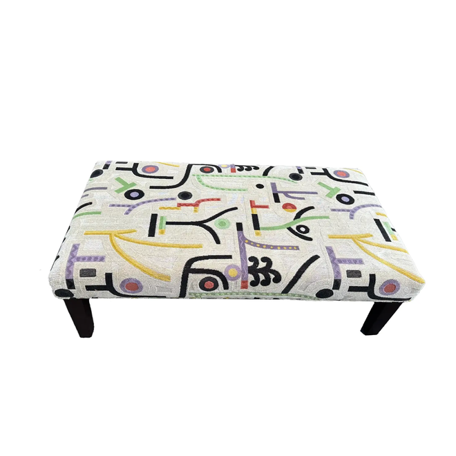 Custom Clarence House ottoman 52X28X17