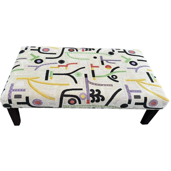 Custom Clarence House ottoman 52X28X17