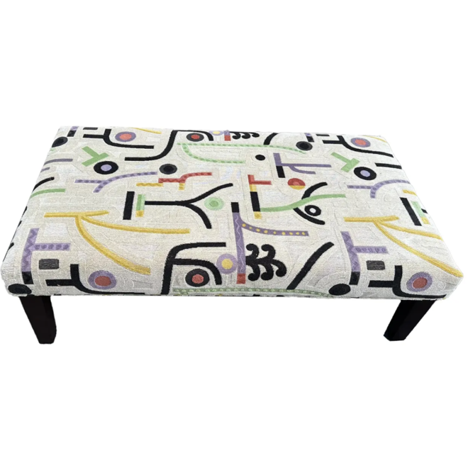 Custom Clarence House ottoman 52X28X17
