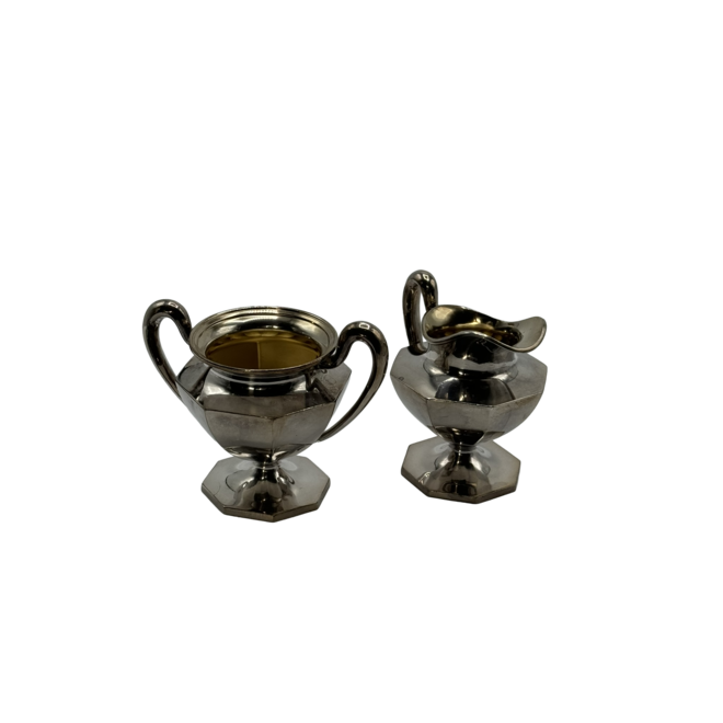 Vintage Silver Cream & Sugar Set