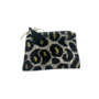 Small Leo Silk Velvet Zipper Pouch