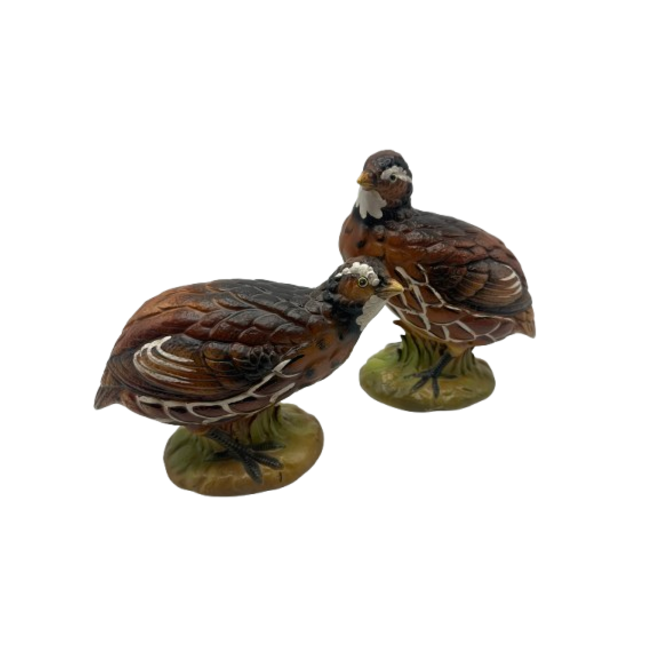 Vintage Pair of Ardco Quail Figurines