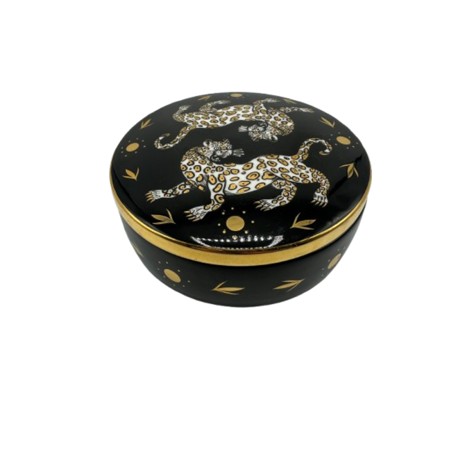 Leopard Horizon Ceramic Trinket Box