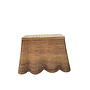 Scalloped Wicker Console Table